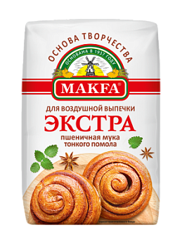 Мука пшеничная Макфа Экстра 2 кг