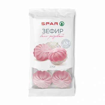 Зефир SPAR бело-розовый 270г