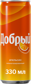 Напиток газ Добрый Апельсин 0,33 ж/б