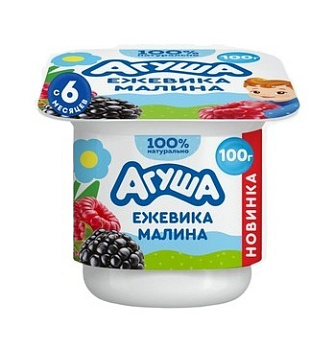 Творог Агуша Ежевика/Малина с 6 мес 3,9% 100г БЗМЖ